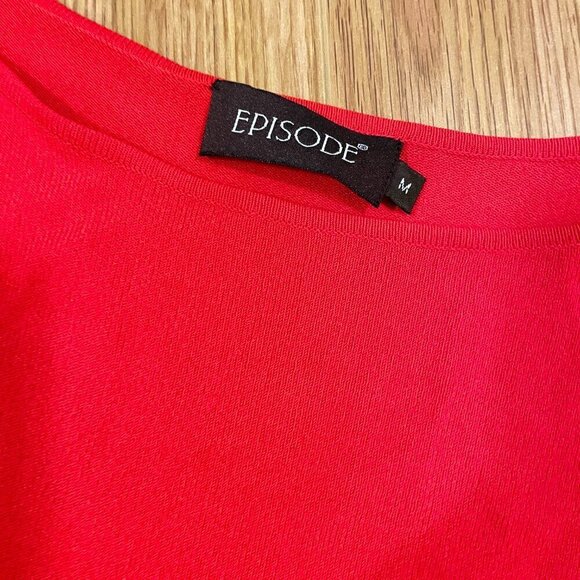 Episode Vintage Red Flowy Blouse with Rope Detailing - M - Picture 3 of 12